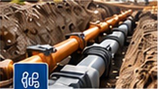Drainage pipes laid in a trench